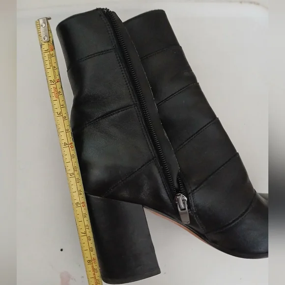 Black Leather Ankle Boots - Picture 12 of 15